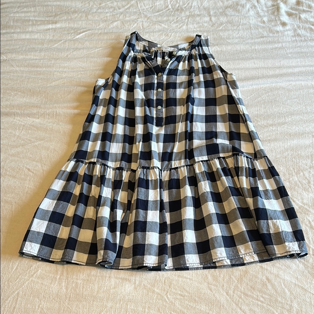 LOFT Navy and White Checkered Dress - Picture 6 of 6